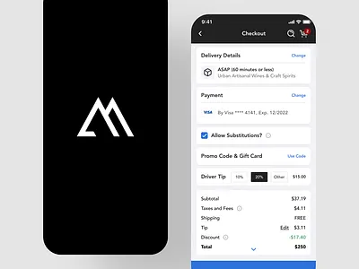 Checkout E-commerce App app branding buy cart checkout delivery design e commerce flow ios logo payment shop ui user interface ux