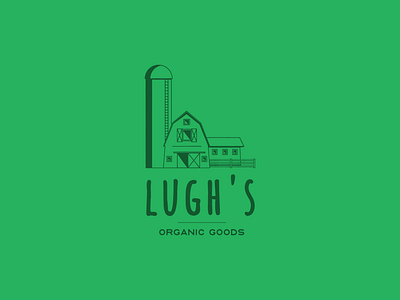 Lugh's Organic Goods concept design farm food goods healthy local logo minimalist organic vector