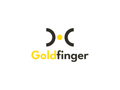 Goldfinger Logo concept design finger gold logo minimalist vector