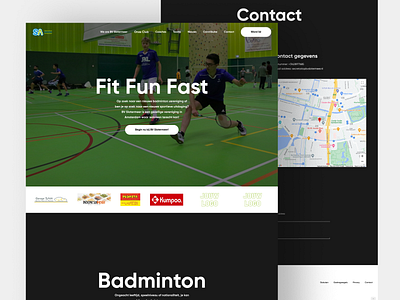 BV Slotermeer - Website design badminton website design branding design sport website design ui