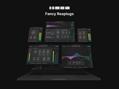 Fancy Reaplugs - Intro audio app audio plugin daw desktop app desktop application desktop design flat music app music production reaper daw ui uidesign