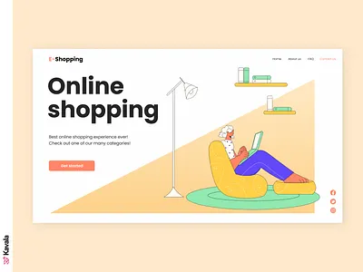 Online shopping website bright figma illustration illustrations kavala online shopping shopping ui ui ux ui design uiux ux