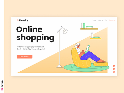 Online shopping website bright figma illustration illustrations kavala online shopping shopping ui ui ux ui design uiux ux