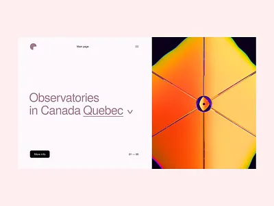 Frame 45 abstract c4d canada cinema 4d cinema 4d lite clean design graphic graphics observatory quebec ui ux web web design webdesign website website design