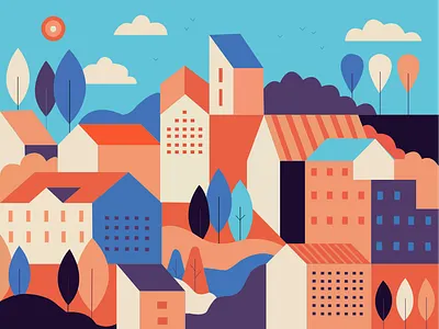 vector Geometric Flat Illustration design illustration vector