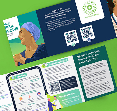 Hope From Within Brochure brochure brochure design brochure layout brochure tri fold illustration layout