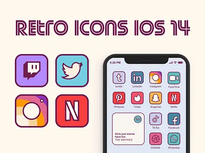 Retro icons home screen ios 14 funky icons home screen icon set icons icons pack ios 14 retro retro home screen retro icons retro iphone screen