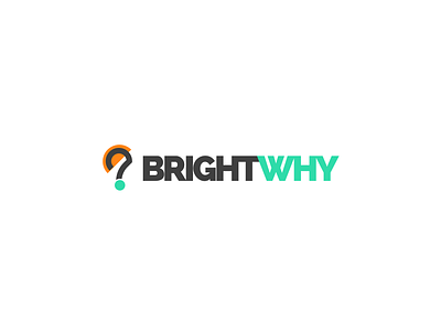 Brightwhy Logo concept design logo mark minimalist question rising startup sun tech vector