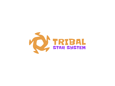 Tribal Star System Logo concept design fun galaxy logo minimalist star system tribal vector