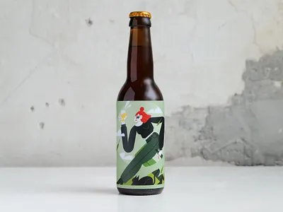 Autumn beer brush character female illustration illustrator ipadpro procreate scene texture textures