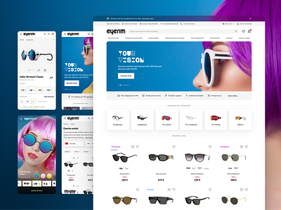 Glasses eshop ar clp e commerce eshop eyerim glasses live try minimallistic optician pdp ui ux uxui