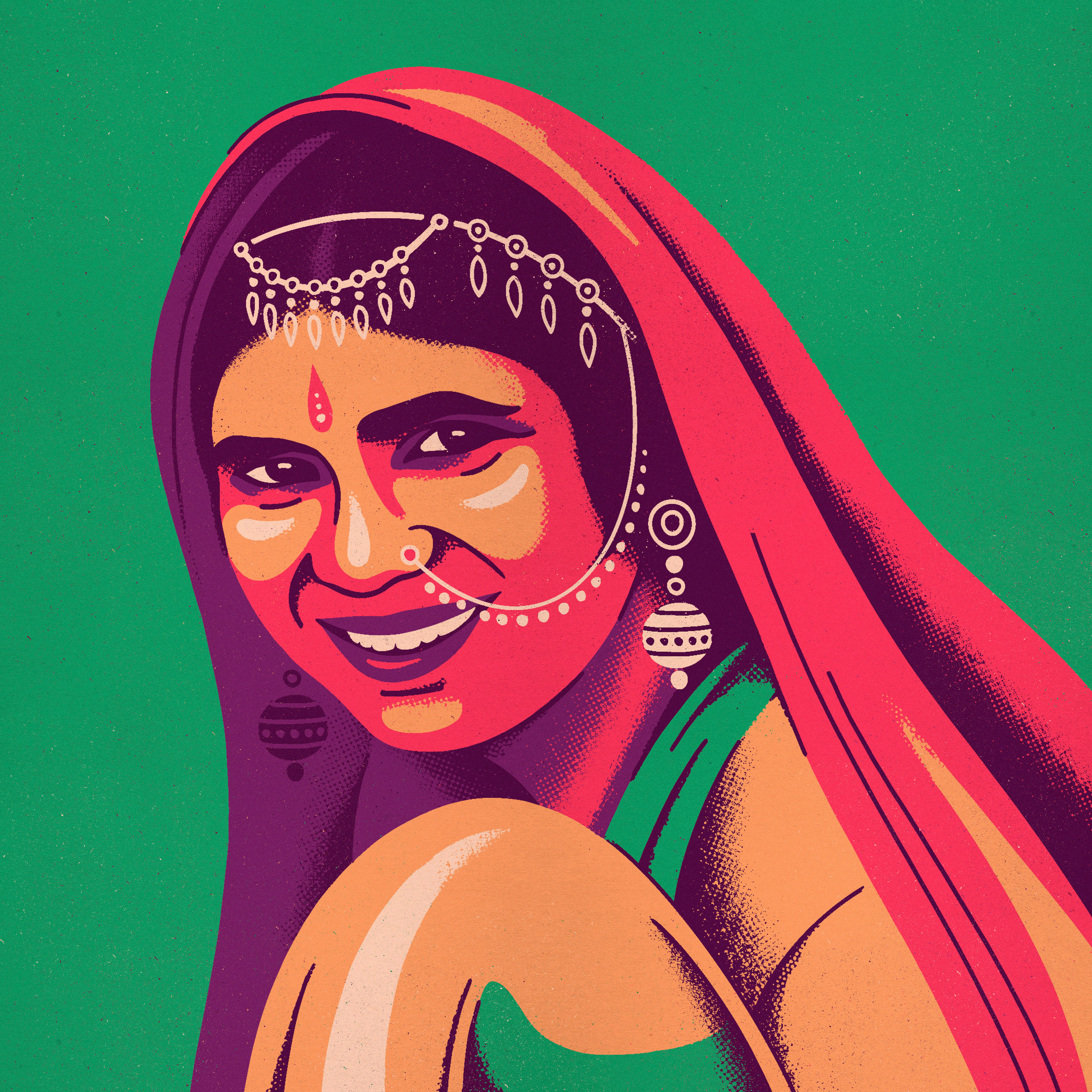 India my love art beauty of india bindi character earings gypsy hindu illustration incredible india india indian indian woman jewelry mama india procreate rajasthan sari smile