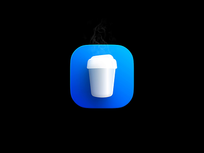 Coffee app icon for macOS app blender design desktop icon icons illustration ios macos tracker