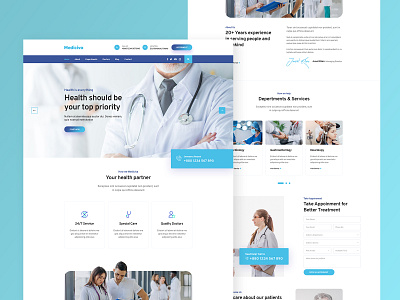 Mediciva medical website psd template clinic clinic website hospital hospital website medical medical website medicine psd template themeforest uidesign uiux webdesign website design