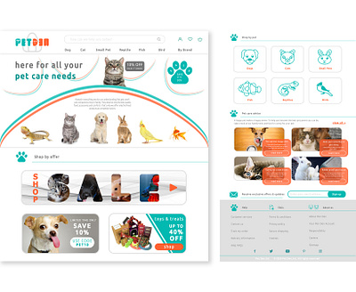 Web Design Concept - Homepage - Consumer Pet Products homepage homepage design pets petshop web design website concept website design