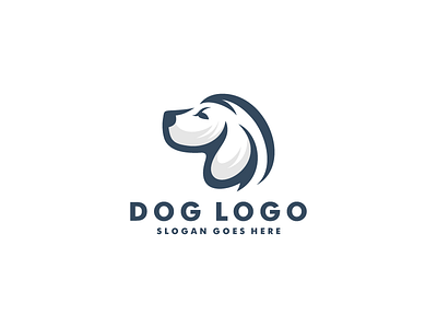 dog head logo animal brand branding company concept design dog icon logo logo design pets vector