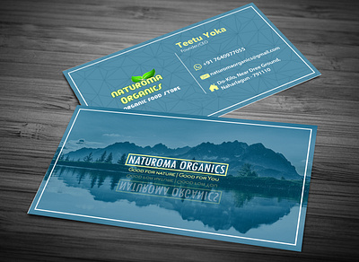 Business Card Naturoma Organics business card card design creativity illustrator photoshop visiting card design visual design