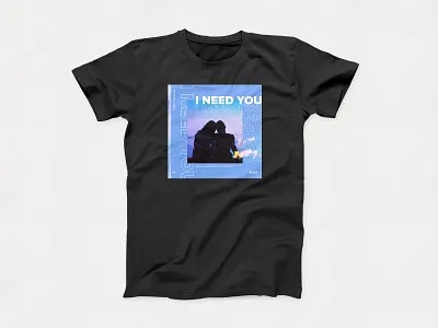 ST3R10 x YANA - I Need You (Shirt Idea) Black album art album artwork album cover album cover design art direction artwork brand cebu clothing graphic design philippines shirt mockup shirts single art single cover st3r10 st3r10xyana t shirt t shirt design yana