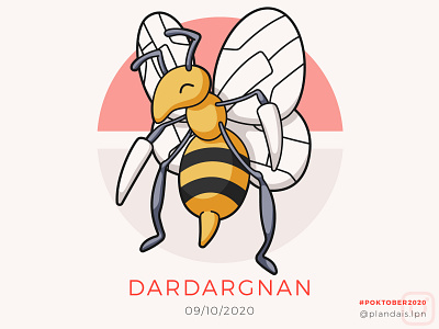 Dardargnan - Poktober 2020 beedrill dardargnan design dessin draw drawing illustration illustrator neuf nine ninth october octobre pokemon pokemon art poktober poktober2020 vector