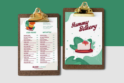 Yummy Bakery Menu Design design download menu