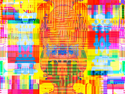 Outside the Head's Reflection 80s 8bit comics dreams dribbble geometric glitchart graphicarts graphicdesign illusion illustration kanji magic manga metaphysics multiverse prismatic symbols videogames yantra