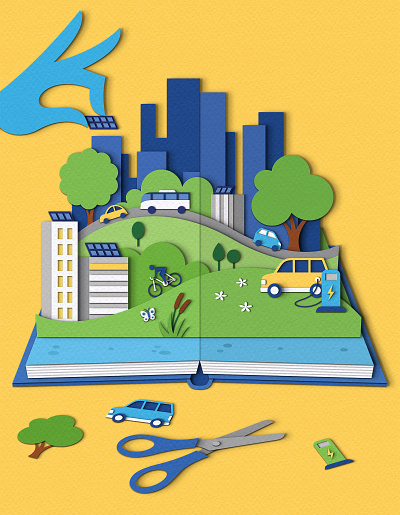 Cincinnati Magazine - Sustainability design eco editorial environmental green illustration magazine sustainability