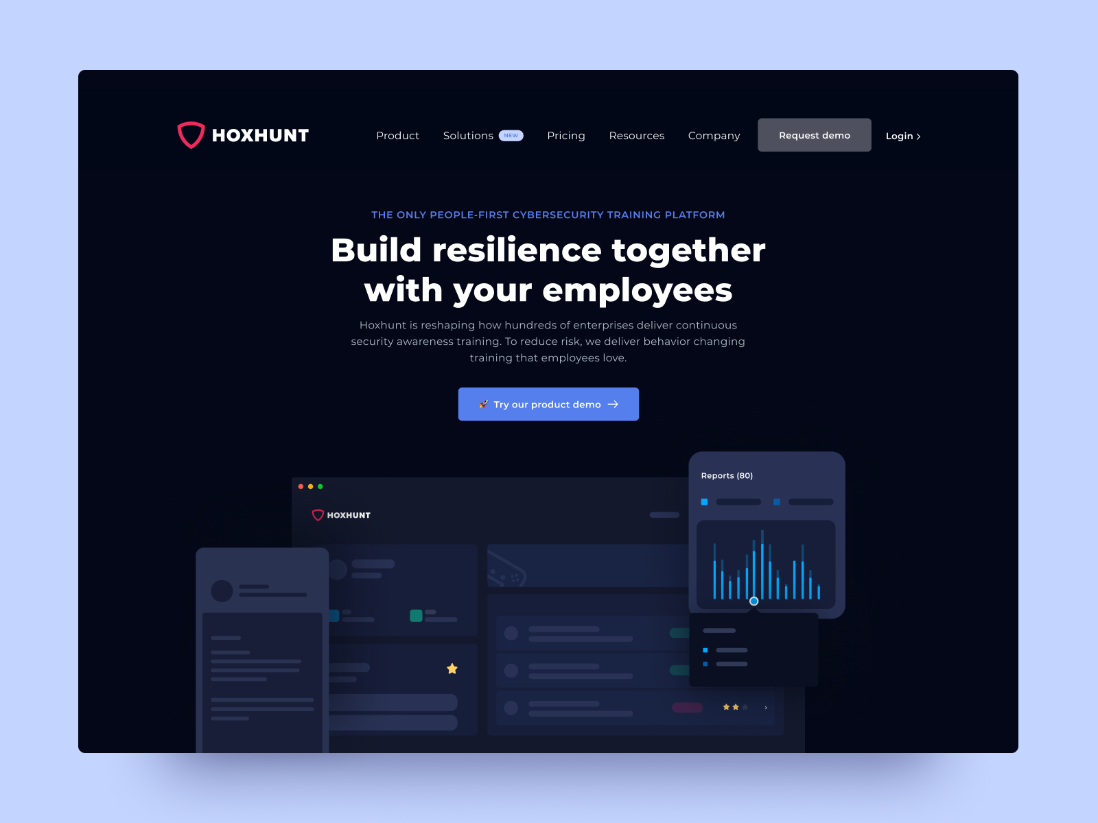 Example of Hoxhunt - Homepage