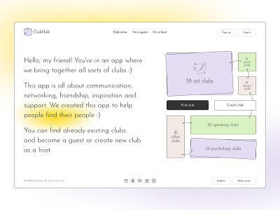 ClubHub concept page concept figma ui ux