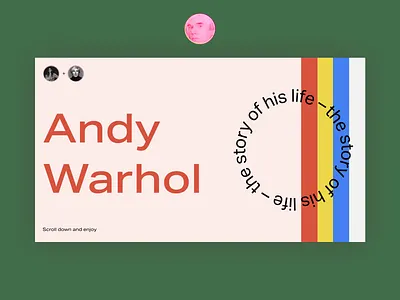 Andy Warhol Website clean design landing page minimal typography ui ui design ux warhol web design