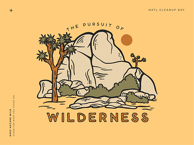 Pursuit of Wilderness forest illustration joshua tree landscape mountains national park nature nature illustration outdoors wild wilderness yellow