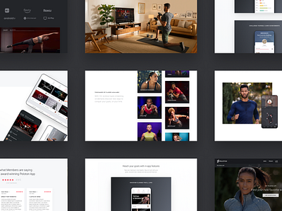 Peloton App Page app eccomerce fitness product page ui design ux design web design