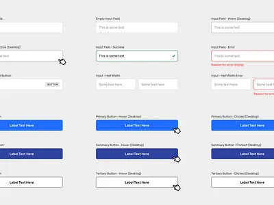 UI Components 🌀 button components design system dropdown dropdown menu input field list menu ui ui kit