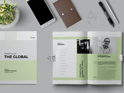 Olive Annual Report annual annualreport branding brochure business catalogue clean download elegant free magazine modern olive portfolio template