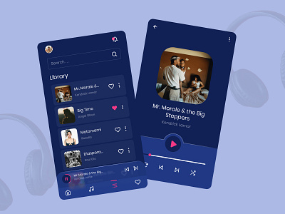 Music App Design Concept app design ui ux