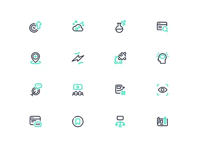 Marketing icon set | part 2 branding conversion design icon set icons illustration konversio marketing icons modern outline simple unfold