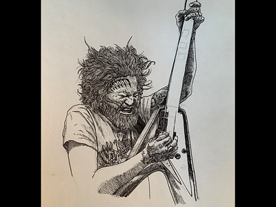 Brent Hinds brent hinds copic multiliner drawing illustration mastodon pen and paper