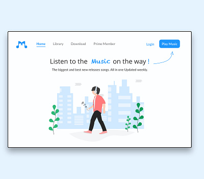 Music dashboard UI 2020 2d app art branding dailyui dashboard design illustration landing page minimal music rebound simple ui ui design ux web webdesign websites