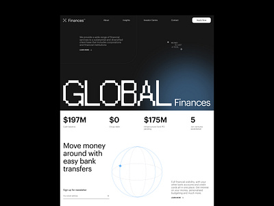 Global Finance Design Concept design minimal ui web