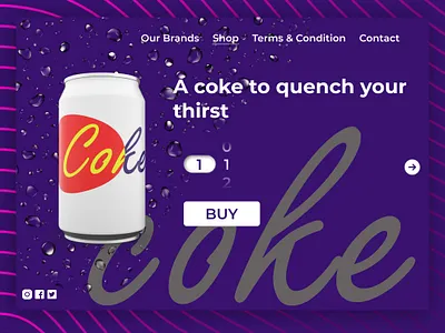 Coke website UI design design designer figma ui ui design uidesign uiux webdesign website design