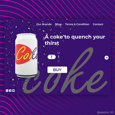 Coke website UI design design designer figma ui ui design uidesign uiux webdesign website design