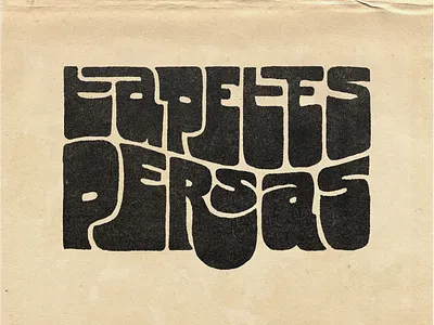 Tapetes Persas Logo 50s 60s brazil funky lettering letters logo music rock rock band type typography