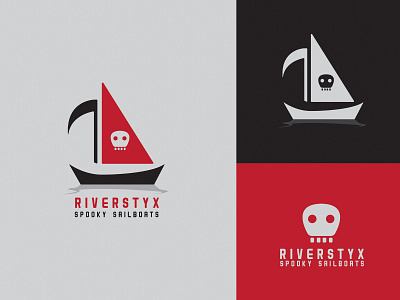 Spooky Sailboat branding design illustrator logo