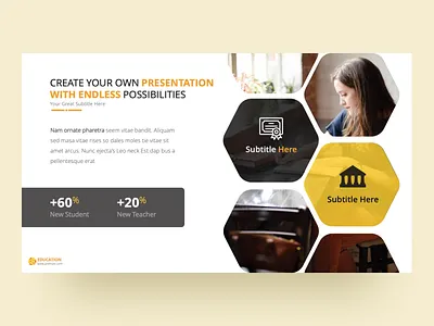 Education PowerPoint Presentation Template business charts clean creative design education illstration infographic powerpoint powerpoint template pptx presentation product project slides student studying teacher team