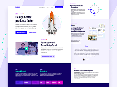 Durran - Agency Website agency website homepage landing page ui user experience user interface ux web design website website design