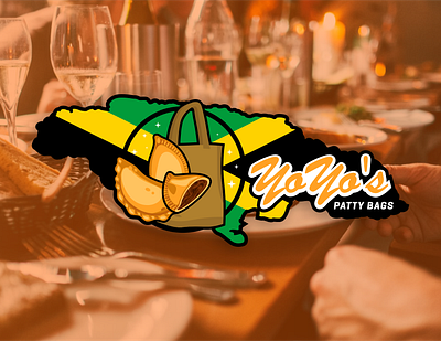 YoYo's Patty Bags bag design drink flag food food and drink jamaica logo restaurant star taco