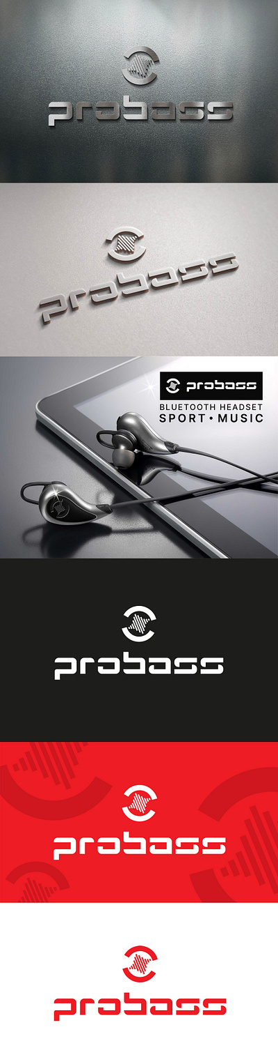 Headphones brand Probass. Branding design. brand design brand identity branding design illustration lettering logo logo design logodesign logotype typography vector