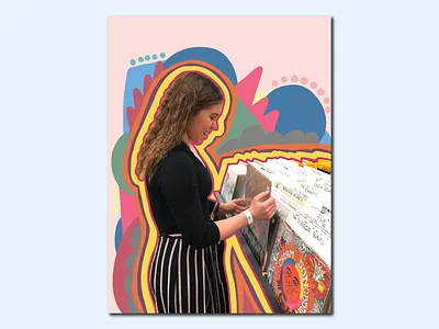 record browsing abstract abstract art colorful design records shapes