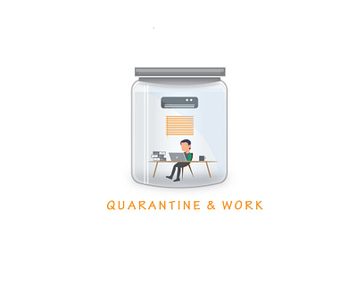 Quarantine & Work animation art branding corona coronavirus covid 19 covid19 design graphic design icon illustration illustrator logo vector