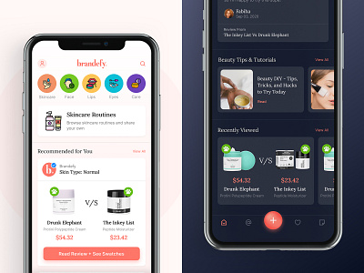Brandefy Remix Blog app design beauty beauty app brandefy homepage makeup mobile app mobile app design mobile design mobile ui redesign concept ui ui design visual design