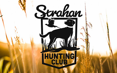 Strahan Hunting Club Logo branding custom drawing custom logo design design dog logo hunting logo logo design